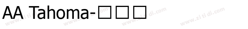 AA Tahoma字体转换